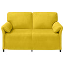 vidaXL Kétüléses Kanapé Sárga 158 x 83 x 95 cm Bársony