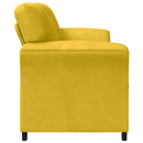 vidaXL Kétüléses Kanapé Sárga 158 x 83 x 95 cm Bársony