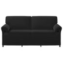 vidaXL 3-Fős kanapé Fekete 198 x 83 x 95 cm Bársony