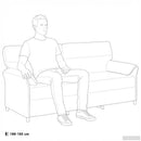 vidaXL 3-Fős kanapé Fekete 198 x 83 x 95 cm Bársony