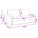 vidaXL 3-Fős kanapé Fekete 198 x 83 x 95 cm Bársony