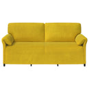 vidaXL 3-Fős kanapé Sárga 198 x 83 x 95 cm Bársony