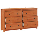 vidaXL Széf fiókkal 2 pcs Viaszbarna 140 x 35 x 80 cm Tömör fenyő