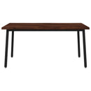 vidaXL Élő élű étkezőasztal 160 x 80 x 75 cm Tömör Akácfa Sötét Barna