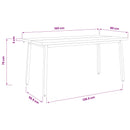 vidaXL Élő élű étkezőasztal 160 x 80 x 75 cm Tömör Akácfa Fehér