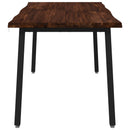 vidaXL Élő élű étkezőasztal 160 x 90 x 75 cm Tömör Akácfa Sötét Barna