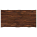 vidaXL Élő élű étkezőasztal 160 x 90 x 75 cm Tömör Akácfa Sötét Barna