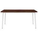 vidaXL Élő élű étkezőasztal 160 x 90 x 75 cm Tömör Akácfa Sötét Barna
