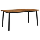 vidaXL Élő élű étkezőasztal 160 x 90 x 75 cm Tömör Akácfa Természetes