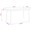 vidaXL Élő élű étkezőasztal 160 x 90 x 75 cm Tömör Akácfa Természetes