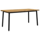 vidaXL Négyzet Alakú Étkezőasztal 160 x 80 x 75 cm Tömör Akácfa Fehér