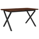 vidaXL Élő élű étkezőasztal 160 x 70 x 75 cm Tömör Akácfa Sötét Barna
