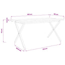 vidaXL Élő élű étkezőasztal 160 x 80 x 75 cm Tömör Akácfa Sötét Barna