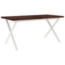 vidaXL Élő élű étkezőasztal 140 x 90 x 75 cm Tömör Akácfa Sötét Barna