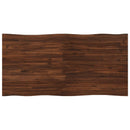 vidaXL Élő élű étkezőasztal 140 x 90 x 75 cm Tömör Akácfa Sötét Barna