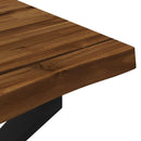 vidaXL Élő élű étkezőasztal 160 x 90 x 75 cm Tömör Akácfa Természetes