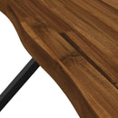 vidaXL Élő élű étkezőasztal 160 x 90 x 75 cm Tömör Akácfa Természetes