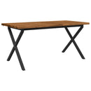vidaXL Élő élű étkezőasztal 160 x 90 x 75 cm Tömör Akácfa Természetes