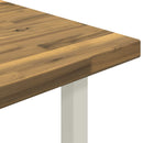 vidaXL Négyzet Alakú Étkezőasztal 160 x 70 x 75 cm Tömör Akácfa Fehér