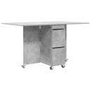vidaXL Étkezőasztal 140 x 80 x 77 cm Szerelt Fa Betonszürke