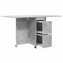 vidaXL Étkezőasztal 140 x 80 x 77 cm Szerelt Fa Betonszürke