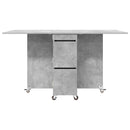 vidaXL Étkezőasztal 140 x 80 x 77 cm Szerelt Fa Betonszürke