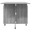 vidaXL Étkezőasztal 140 x 80 x 77 cm Szerelt Fa Szürke Sonoma