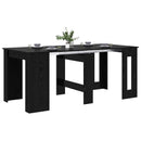vidaXL Étkezőasztal 180 x 85 x 75 cm Szerelt Fa Fekete Tölgy