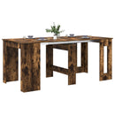 vidaXL Étkezőasztal 180 x 85 x 75 cm Szerelt Fa Füstös Tölgy
