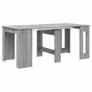 vidaXL Étkezőasztal 180 x 85 x 75 cm Szerelt Fa Szürke Sonoma