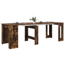 vidaXL Étkezőasztal 240 x 85 x 75 cm Szerelt Fa Füstös Tölgy