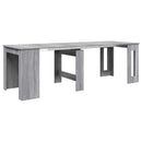 vidaXL Étkezőasztal 240 x 85 x 75 cm Szerelt Fa Szürke Sonoma