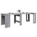 vidaXL Étkezőasztal 240 x 85 x 75 cm Szerelt Fa Szürke Sonoma