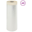 vidaXL Ragasztós Porszívólepedő 12 pcs Átlátszó 240 x 2000 cm HDPE