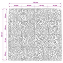 vidaXL Mozaik csempék szél mintázattal Sokszínű 120 x 120 cm Márvány