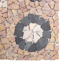 vidaXL Mozaik Csempe Virág Mintával Sokszínű 120 x 120 cm Márvány