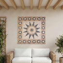 vidaXL Mozaik Csempe Virág Mintával Sokszínű 120 x 120 cm Márvány