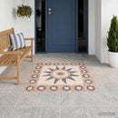vidaXL Mozaik Csempe Virág Mintával Sokszínű 120 x 120 cm Márvány