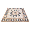vidaXL Mozaik Csempe Virág Mintával Sokszínű 120 x 120 cm Márvány