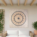 vidaXL Mozaik Csempe Napraforgó Minta Sokszínű 120 x 120 cm Márvány