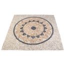 vidaXL Mozaik Csempe Napraforgó Minta Sokszínű 120 x 120 cm Márvány