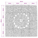 vidaXL Mozaik Csempe Napraforgó Minta Sokszínű 120 x 120 cm Márvány