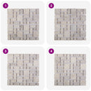 vidaXL Mozaik Csempék Krémszínű 30 x 30 cm Márvány
