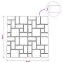 vidaXL Mozaik Csempék Szürke 30 x 30 cm Márvány