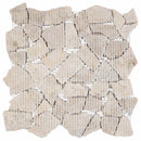 vidaXL Mozaik Csempék Krémszínű 30 x 30 cm Márvány