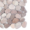 vidaXL Kavics csempe Beige és világos rózsaszín 30 x 30 cm