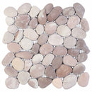vidaXL Kavics csempe Beige és világos rózsaszín 30 x 30 cm