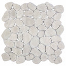 vidaXL Kavics csempe Fehér 30 x 30 cm Folyó Kavics