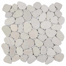 vidaXL Kavics csempe Fehér 30 x 30 cm Folyó Kavics
