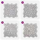 vidaXL Kavics csempe Fehér 30 x 30 cm Folyó Kavics